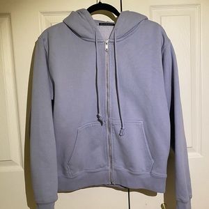 Brandy Melville Periwinkle Zip-Up Hoodie